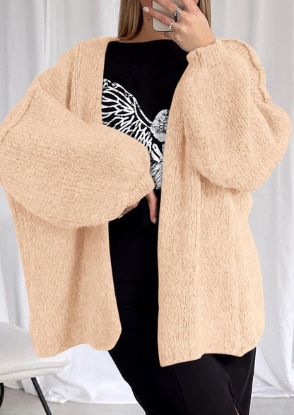 PRETTYGARDEN Womens Oversized Cardigan Sweaters Fall Long Lantern Sleeve Knit Open Front Lightweight Sweater